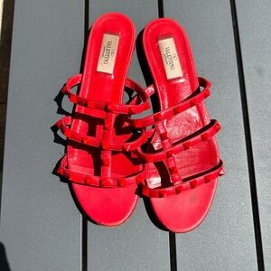 Valentino Garavani Red Strappy Sandals